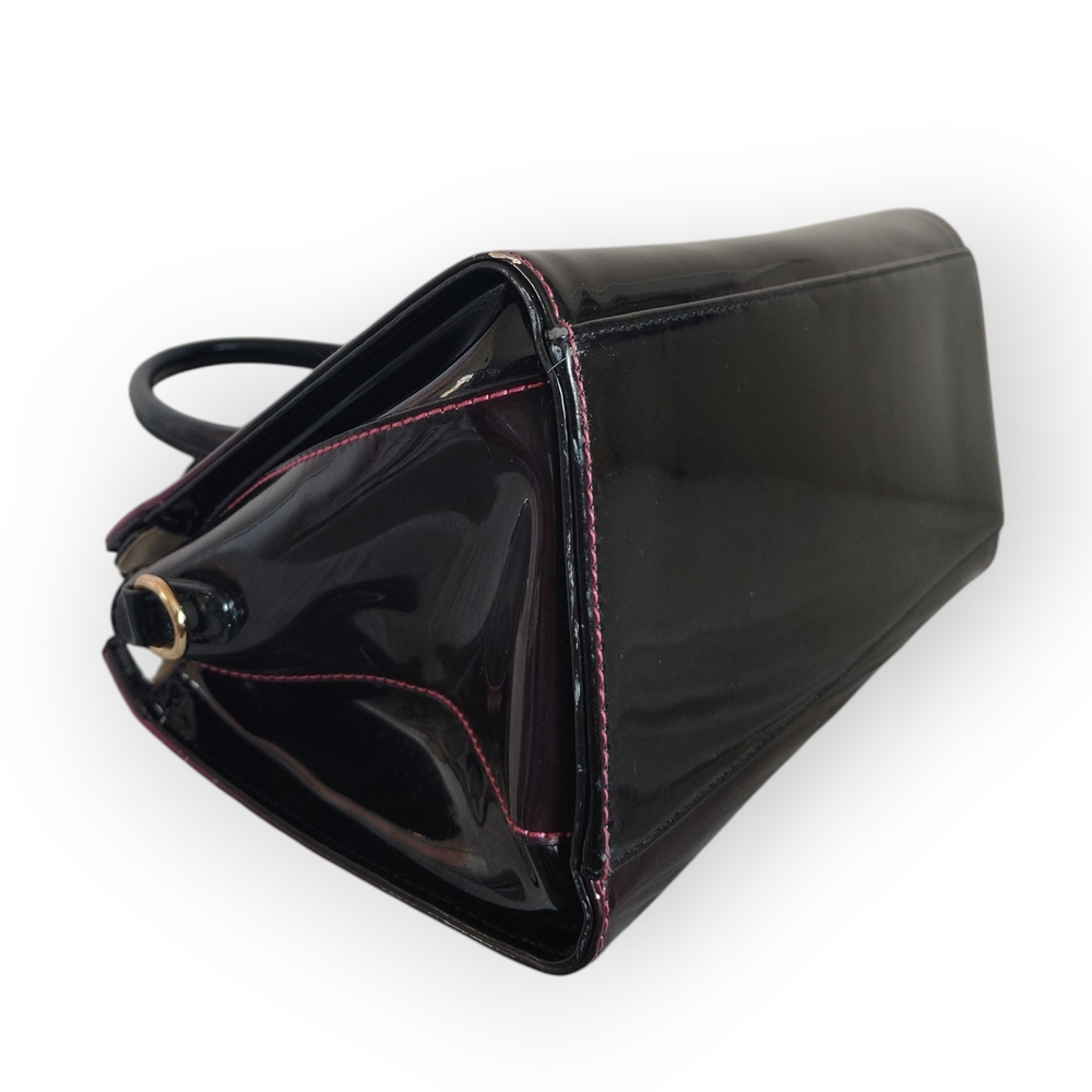 GRAND Black and Pink Gradient Ombre Satchel Bag - Picture 9 of 9
